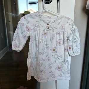 Carter's Kids Floral Blouse - White and Purple